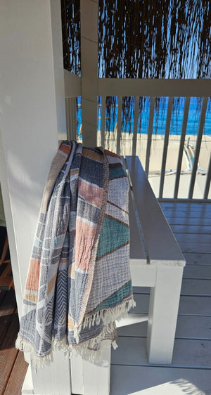 Hamamdoek Zusenzomer Azra Grey bankje