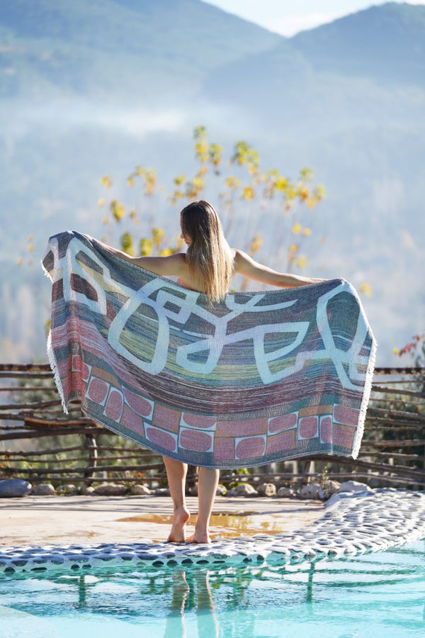 Hamamdoek ZusenZomer Ozan Pink/Grey