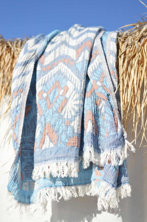 Hamamdoek Zusenzomer Reza Blue sfeer