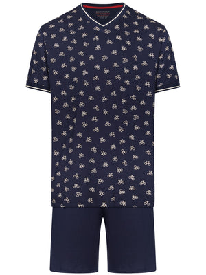 Pastunette Men Shortama 132261-512-2 Dark Blue