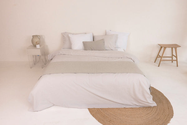 Dekbedovertrek Linolux Linen White/stone