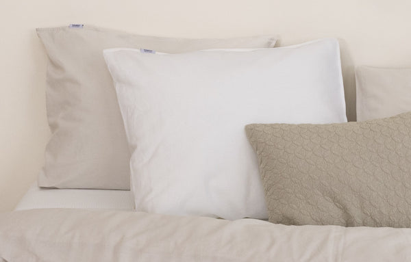 Kussensloop Linolux Linen White en sand