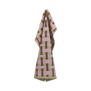 Return to Sender Theedoek Sofia Geometric Sage Green GOTS