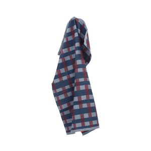 Return to Sender Theedoek Sofia Geometric Blue GOTS