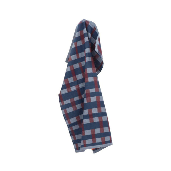 Return to Sender Theedoek Sofia Geometric Blue GOTS