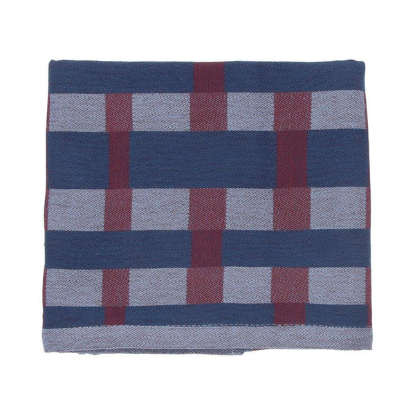 Return to Sender Theedoek Sofia Geometric Blue GOTS