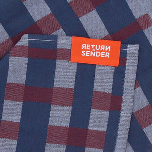 Return to Sender Theedoek Sofia Geometric Blue GOTS