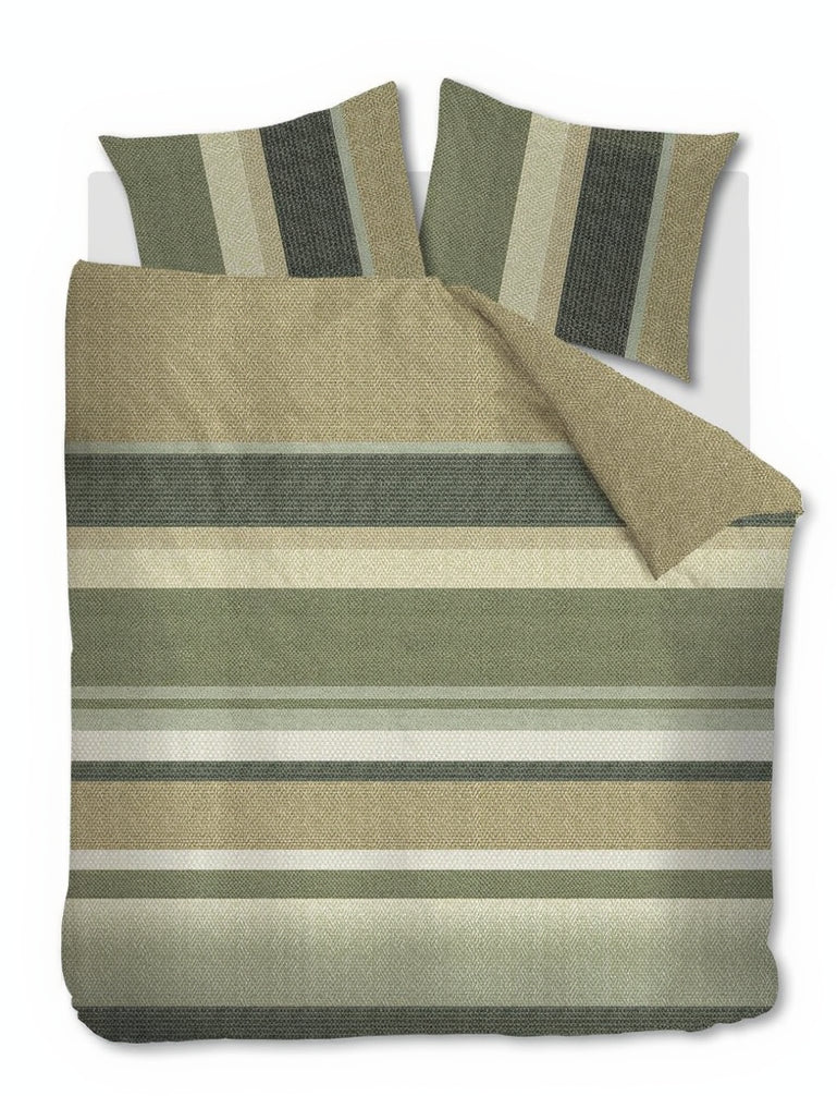 Beddinghouse Dekbedovertrek Jorren olive green- katoen