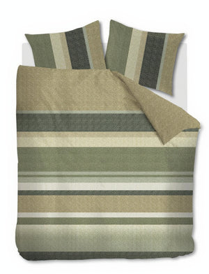 Beddinghouse Dekbedovertrek Jorren olive green- katoen