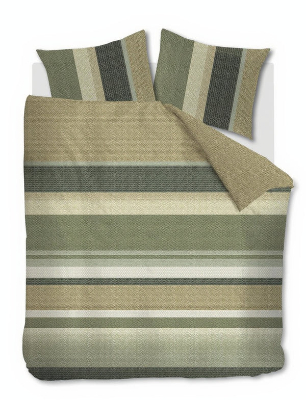 Beddinghouse Dekbedovertrek Jorren olive green- katoen