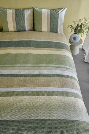 Beddinghouse Dekbedovertrek Jorren olive green- katoen