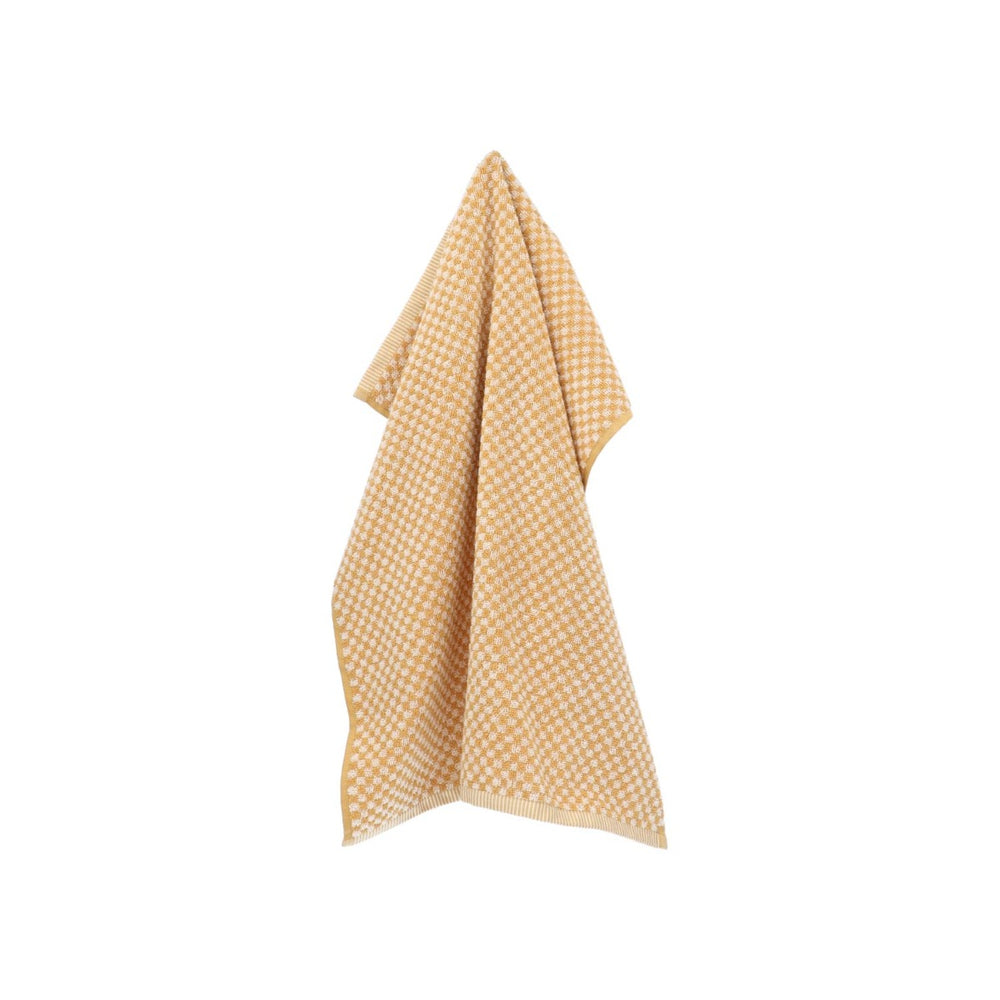 Keukendoek Bunzlau castle Small Check Yellow met ophanglus