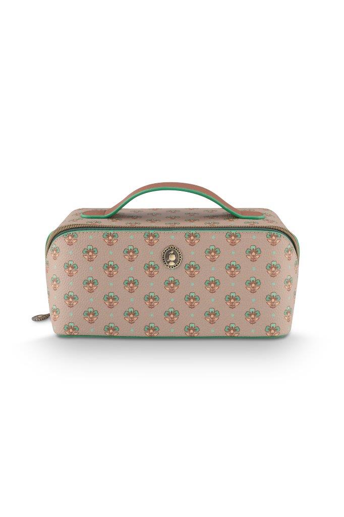 Pip Studio Cosmetic Bag Cyrille Jaipur flower Khaki Green M