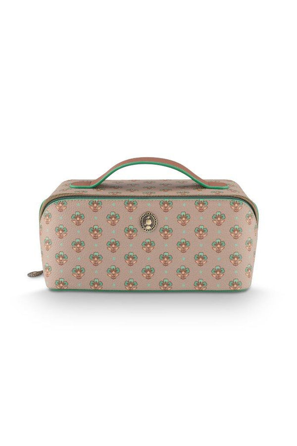 Pip Studio Cosmetic Bag Cyrille Jaipur flower Khaki Green M
