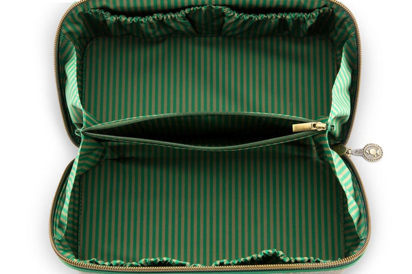 Pip Studio Cosmetic Bag Cyrille Jaipur flower Khaki Green M