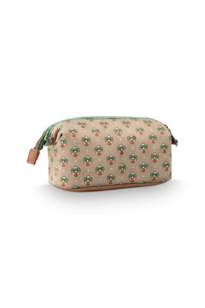 Pip Studio Toilettas Cooper Jaipur flower Khaki/green L
