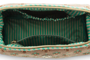 Pip Studio Toilettas Cooper Jaipur flower Khaki/green L