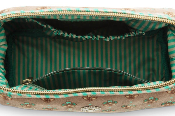 Pip Studio Toilettas Cooper Jaipur flower Khaki/green L