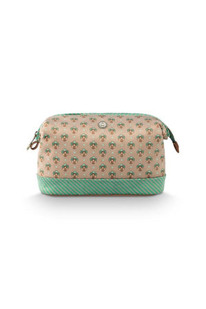 Pip Studio Toilettas Cooper Jaipur flower Khaki/green L