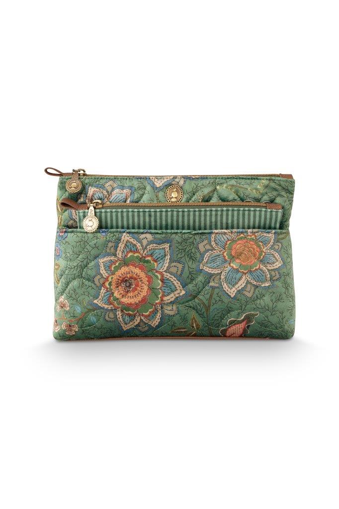 Pip Studio Cosmetic Bag Caryn Mumbai Morning Green Combi