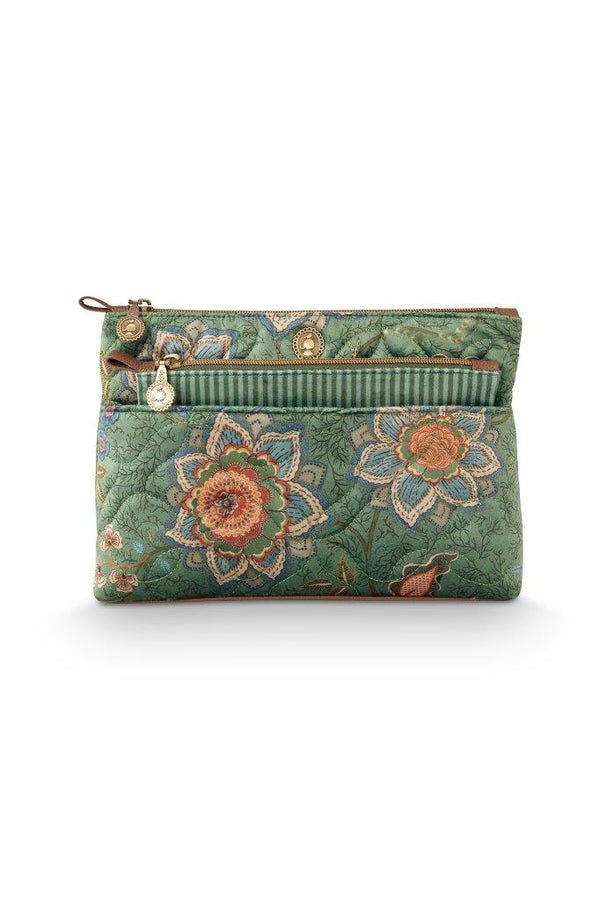 Pip Studio Cosmetic Bag Caryn Mumbai Morning Green Combi