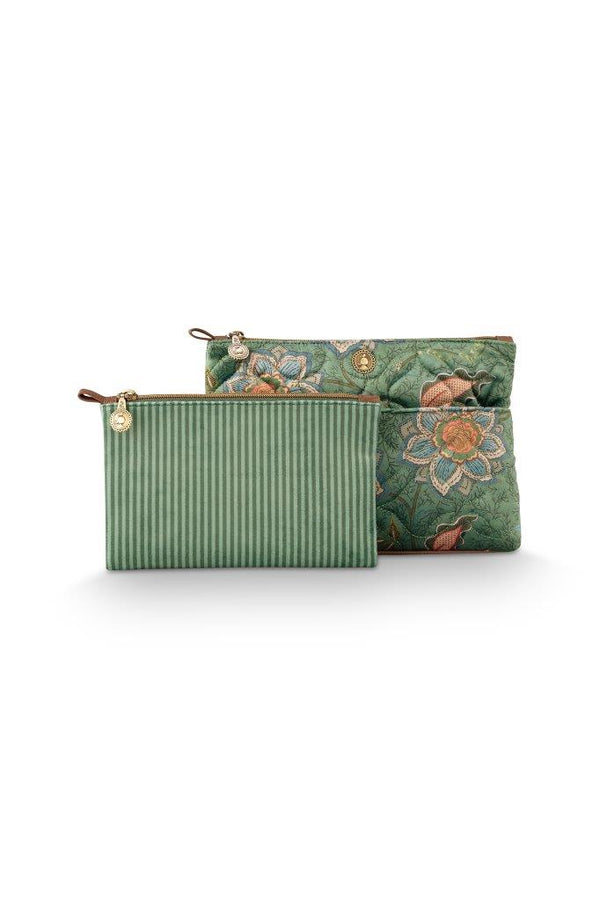 Pip Studio Cosmetic Bag Caryn Mumbai Morning Green Combi