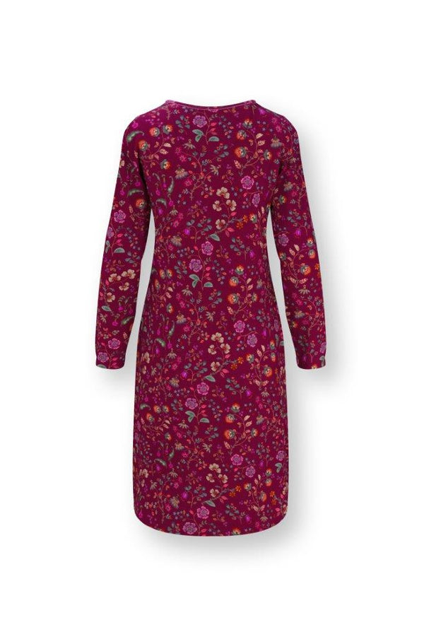 Pip Studio Nachthemd Desiree Flora Bangalore Dark Pink