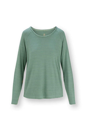 Pip Studio Top Lange Mouw Tina Sumo Stripe Green