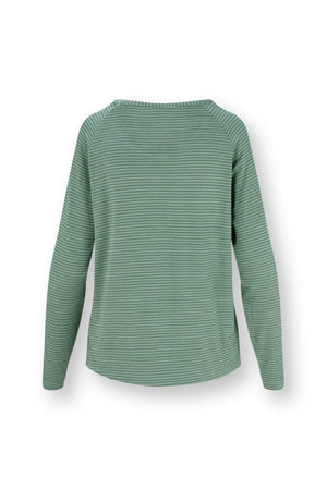 Pip Studio Top Lange Mouw Tina Sumo Stripe Green