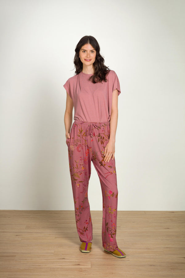 Pip Studio Lange broek Belin Bodhi Flower Pink