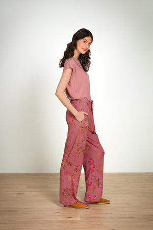 Pip Studio Lange broek Belin Bodhi Flower Pink