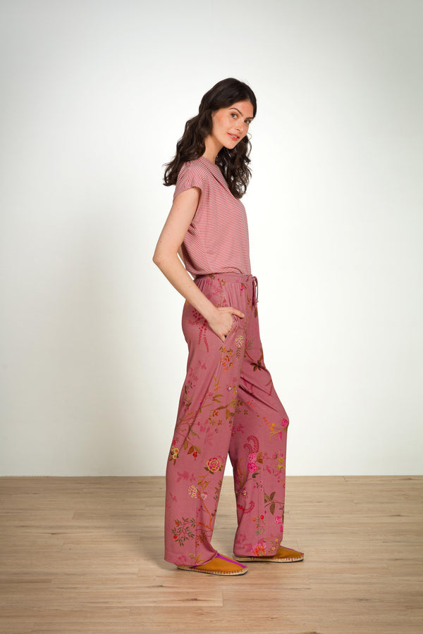 Pip Studio Lange broek Belin Bodhi Flower Pink