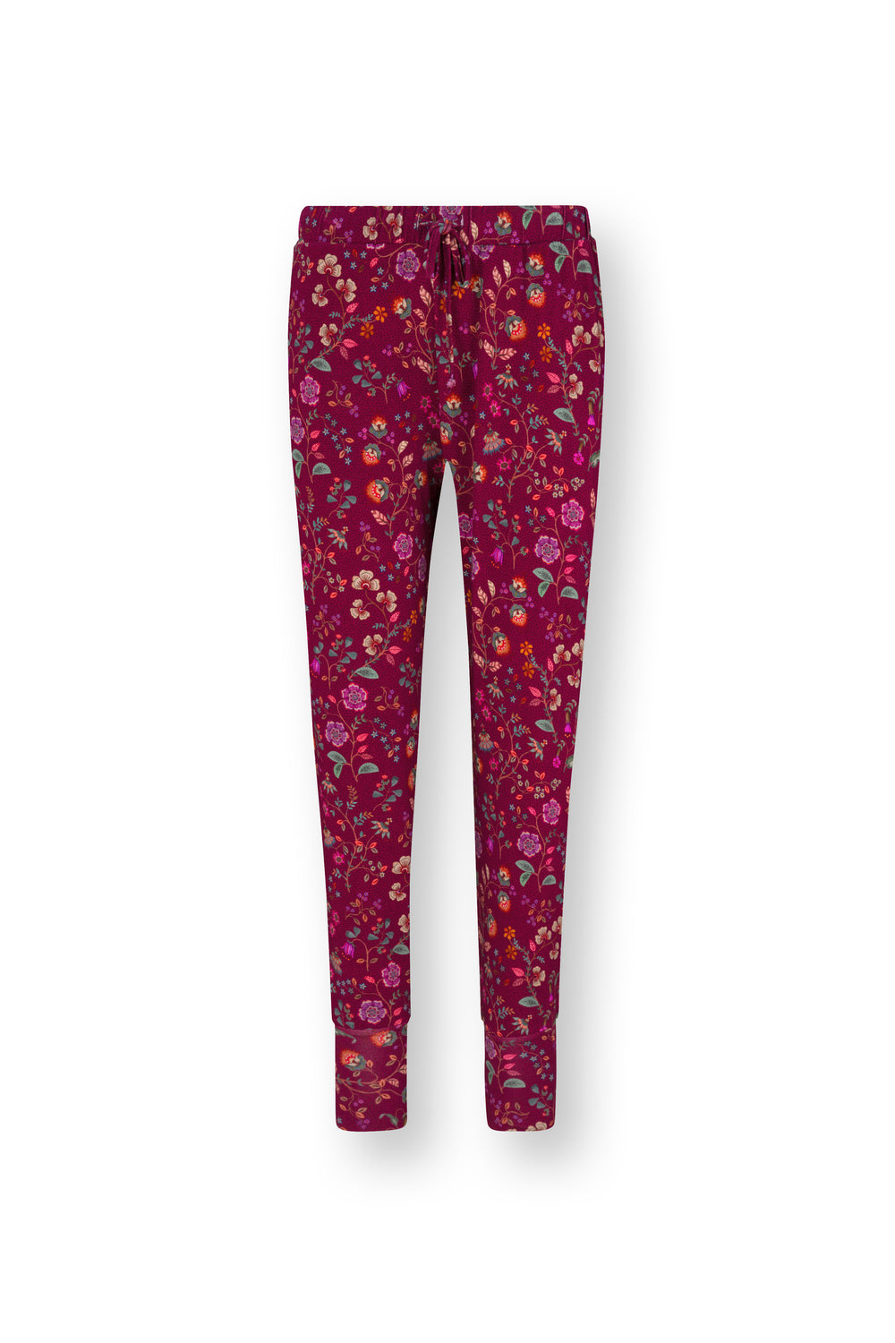 Pip Studio Lange broek Bobien Flora Bangalore Dark Pink