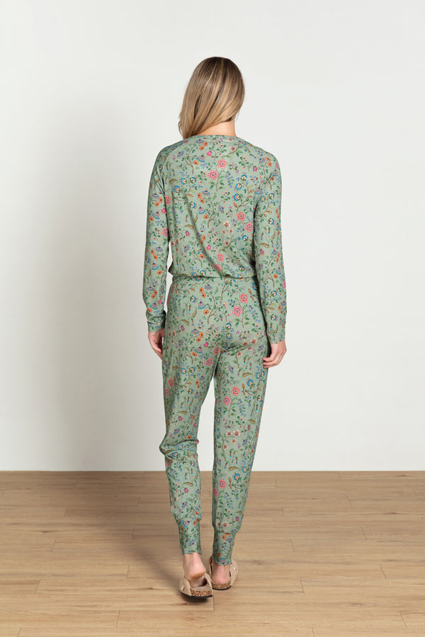 Pip Studio lange broek Bobien Flora Bangalore Green