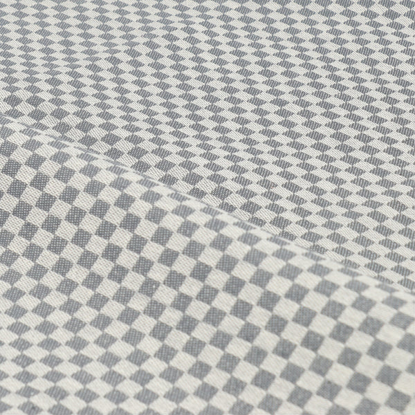 Bunzlau Castle Theedoek Small Check Anthracite GOTS