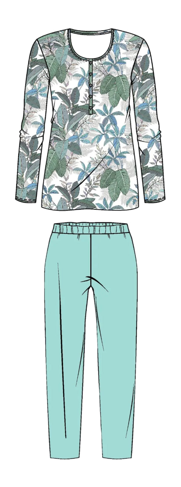Ringella Pyjama 65 11 230 Blue Green