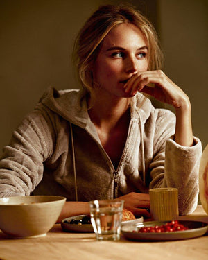 Badjas Vandyck Duchess Sand