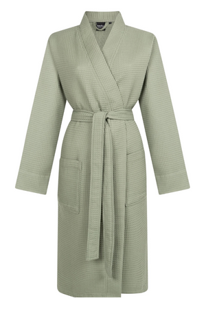 Linolux Badjas Waffle Pique Dark Green
