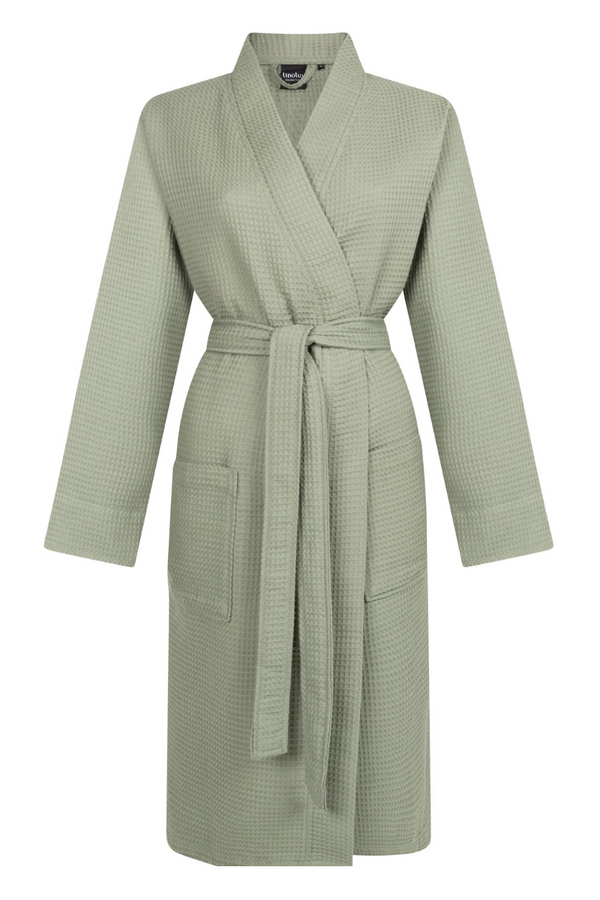 Linolux Badjas Waffle Pique Dark Green