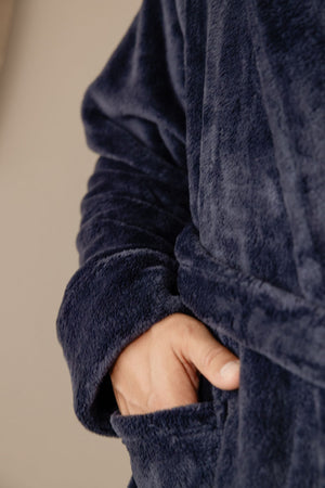 Badjas Linolux Alva Navy - Fleece