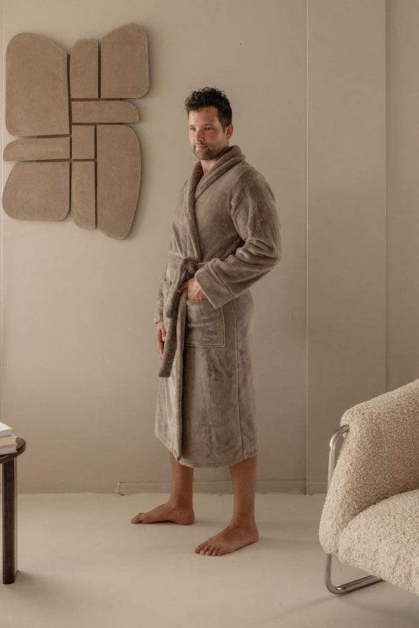 Badjas Linolux Alva Taupe - Fleece