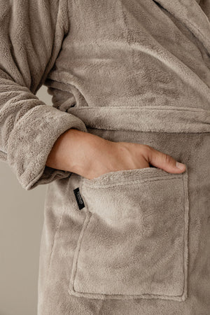 Badjas Linolux Alva Taupe - Fleece