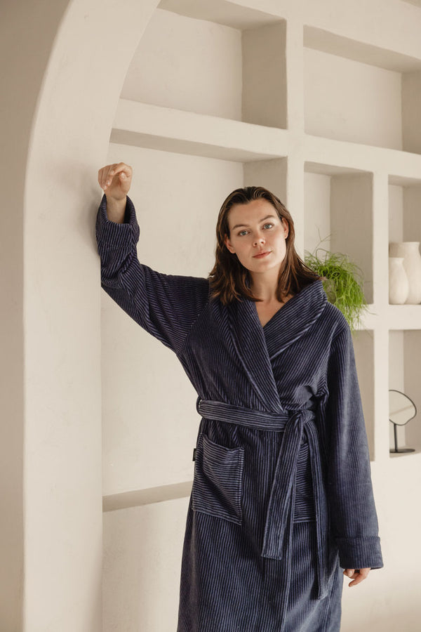 Linolux Badjas Mats  Blue - Fleece