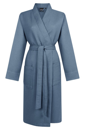 Linolux Badjas Waffle Pique Dark Blue
