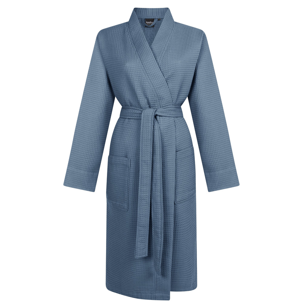 Linolux Badjas Waffle Pique Dark Blue