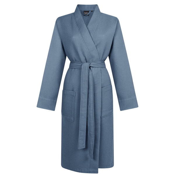 Linolux Badjas Waffle Pique Dark Blue
