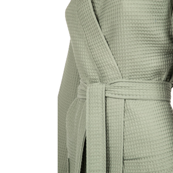 Linolux Badjas Waffle Pique Dark Green