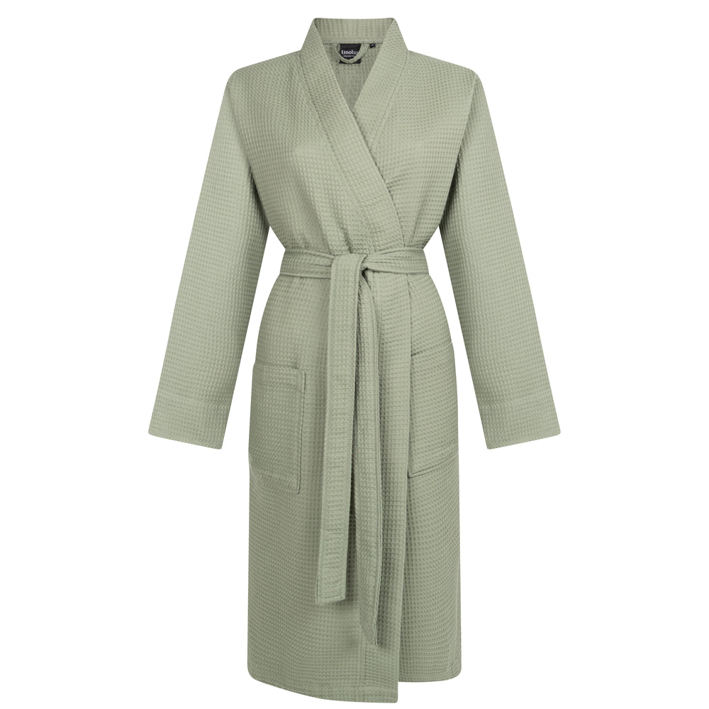 Linolux Badjas Waffle Pique Dark Green