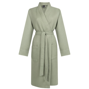 Linolux Badjas Waffle Pique Dark Green