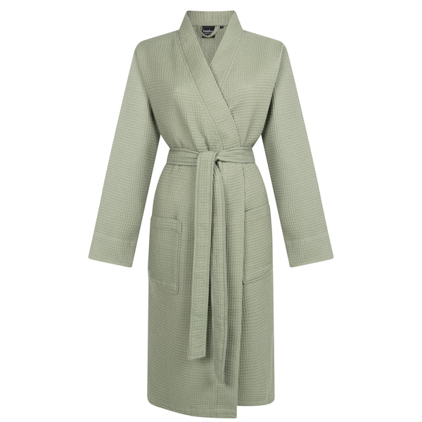 Linolux Badjas Waffle Pique Dark Green